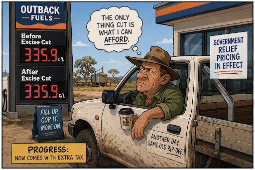 Cartoon — fuel savings and the weekly joke