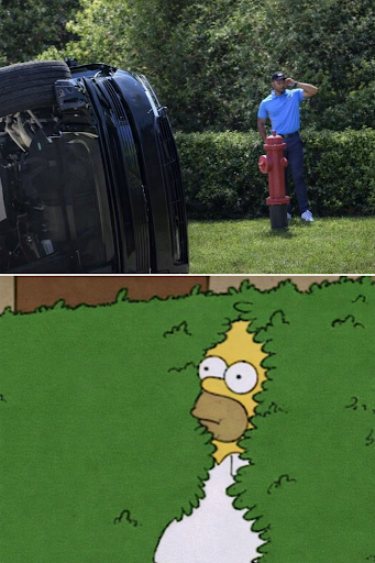 Tiger Woods car crash meme
